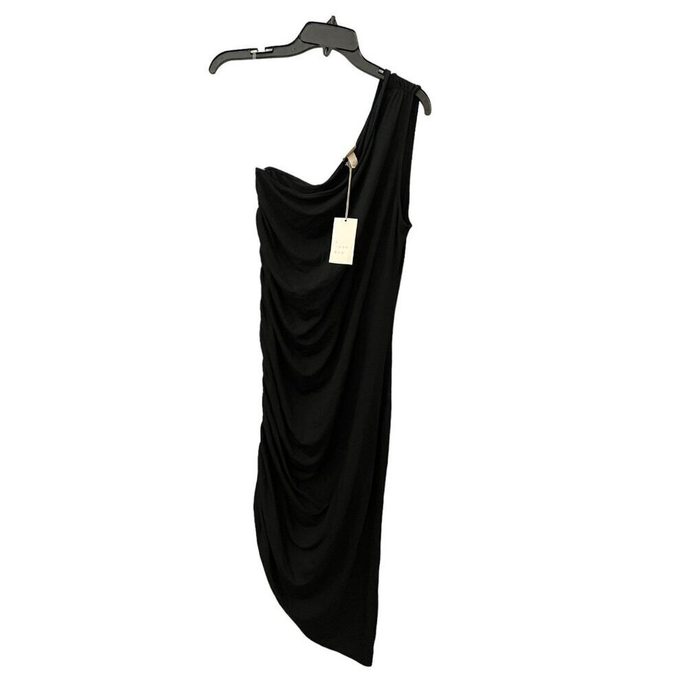 Women's One Shoulder Knit Dress  A New Day  Black  L